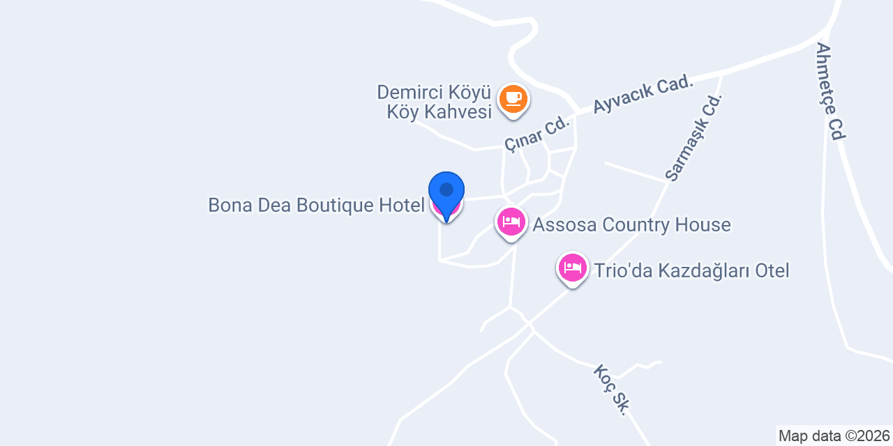 Bona Dea Boutique Hotel konumu