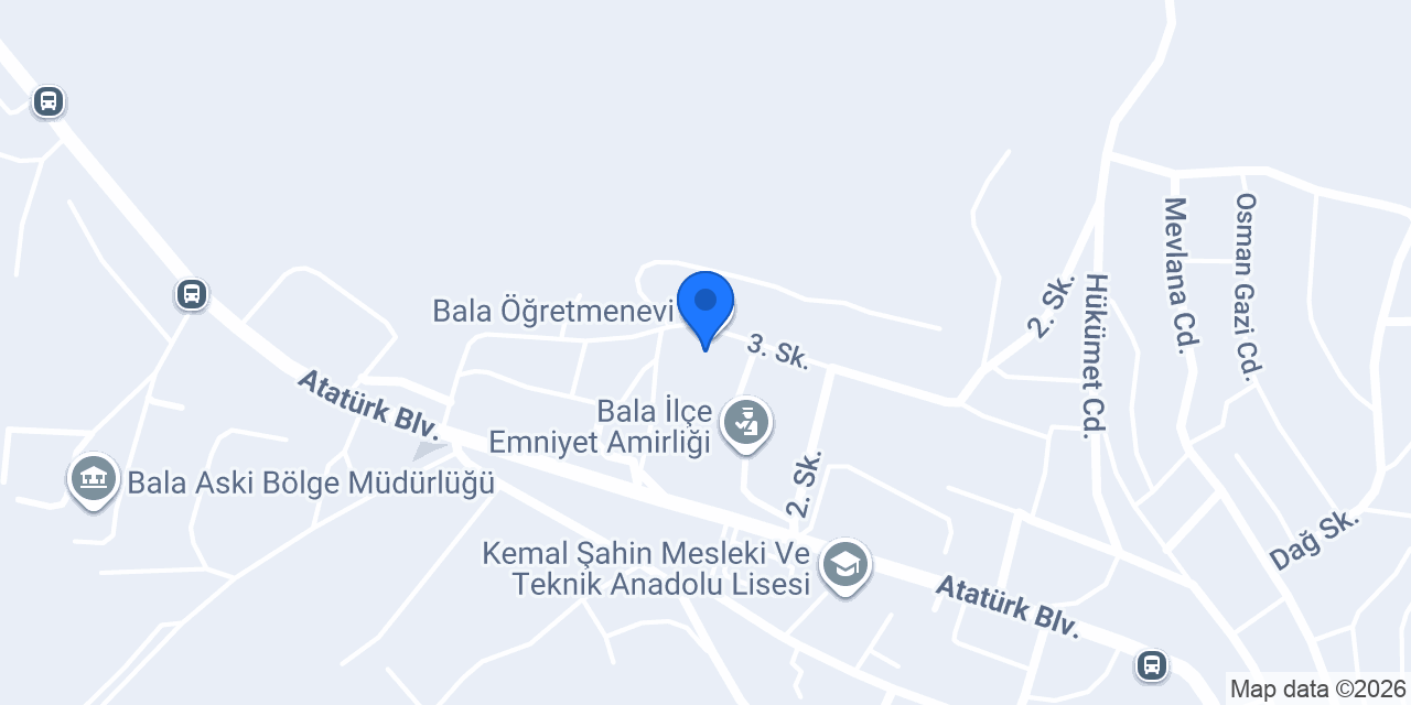 Bala Öğretmenevi konumu