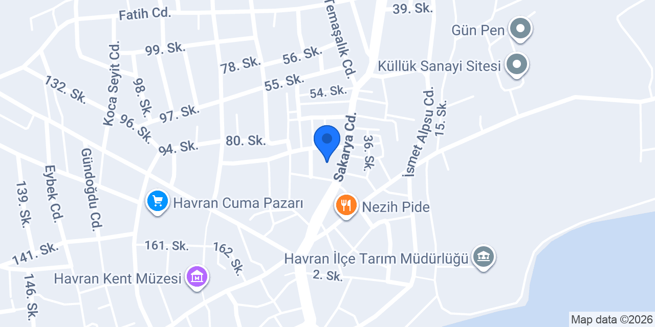 Havran İlçe Milli Eğitim Müdürlüğü konumu