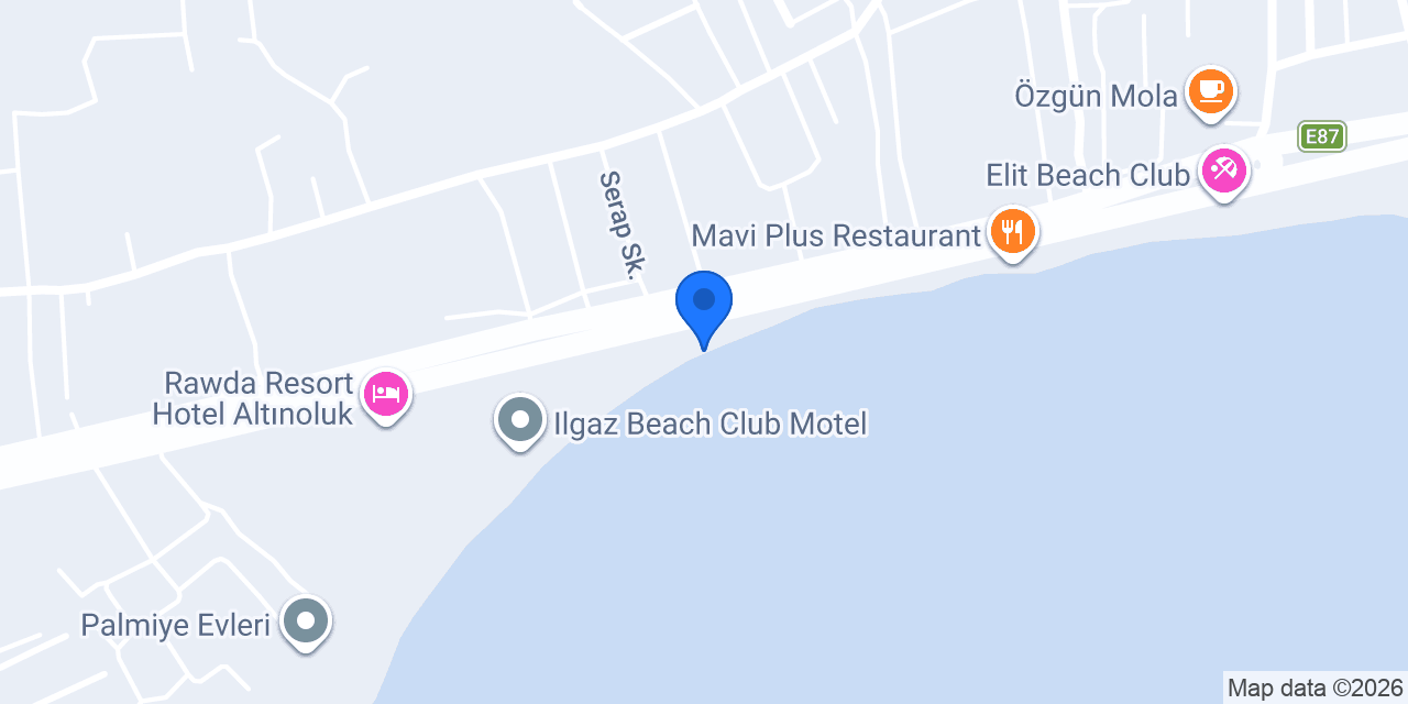 Zeytindalı Cafe Plaj konumu