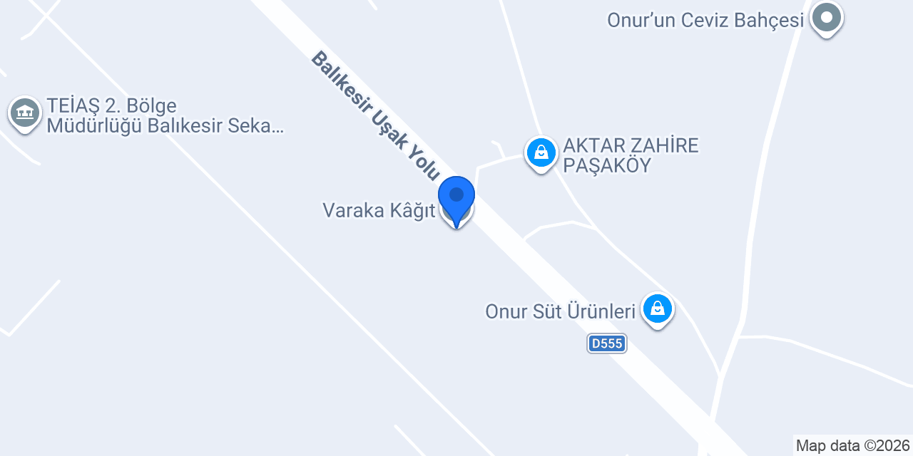 Varaka Kâğıt konumu