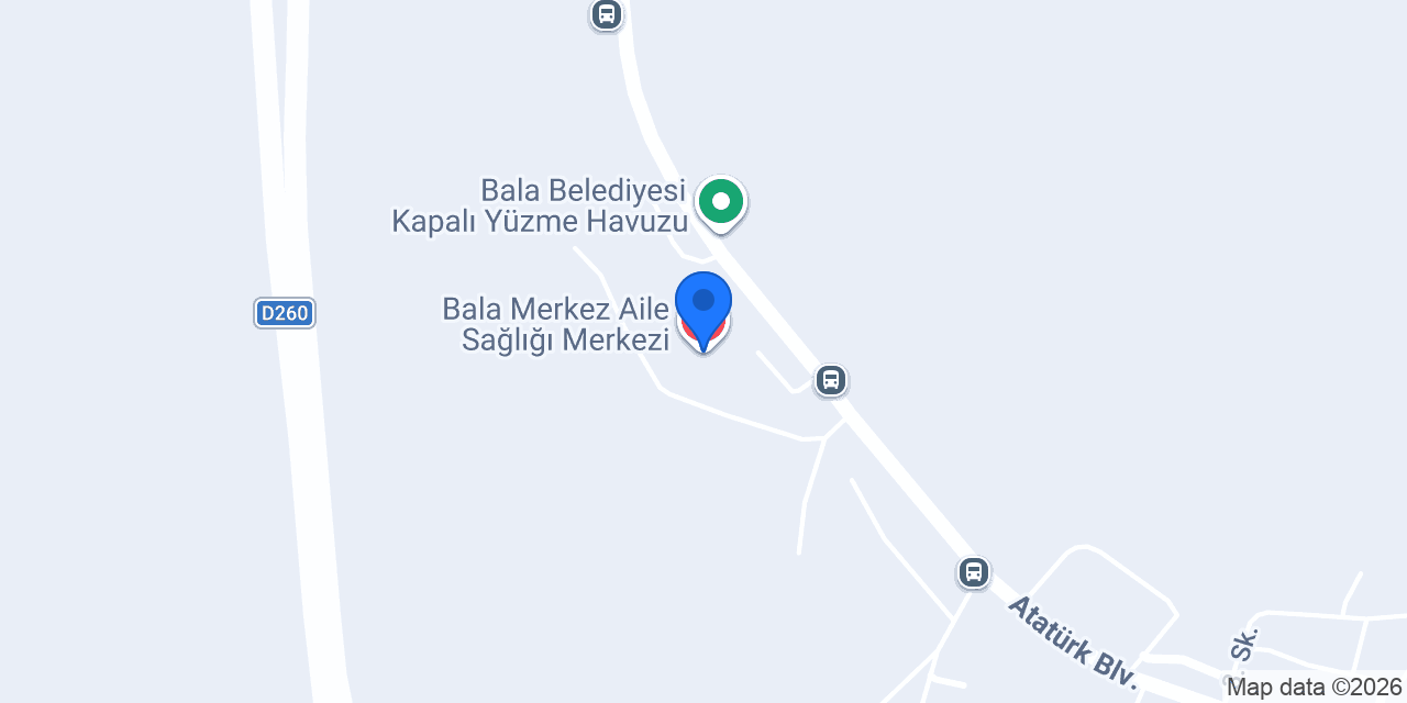 Bala Merkez Aile Sağlığı Merkezi konumu
