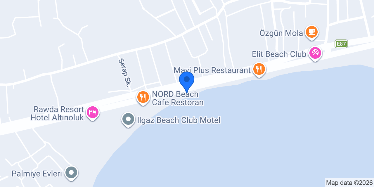 Bulut beach cafe konumu