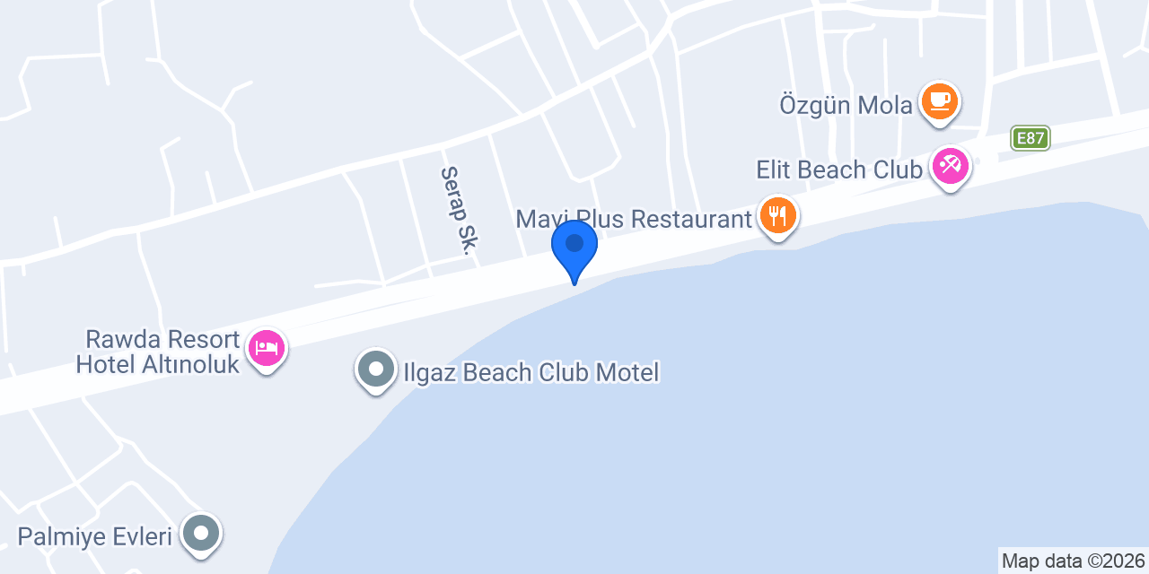 Sarmaşık kafe beach konumu