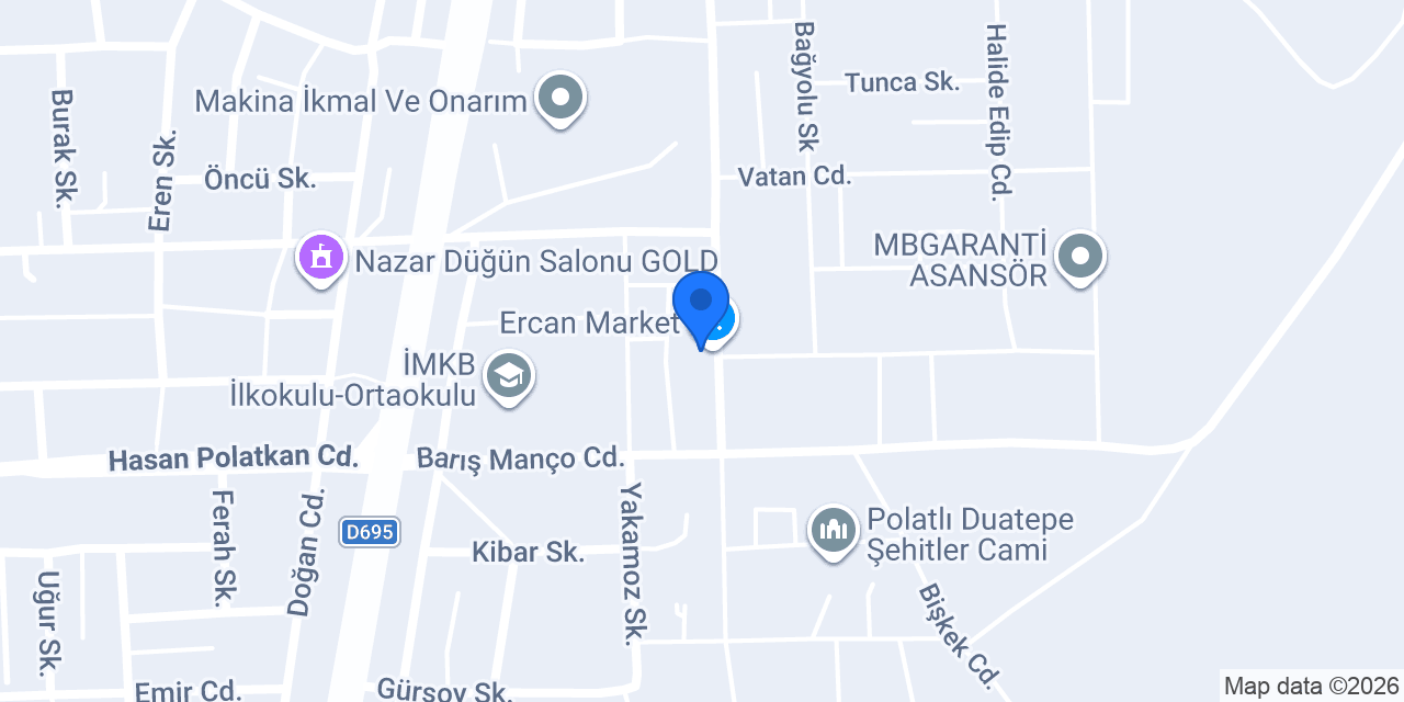 Ercan Market konumu