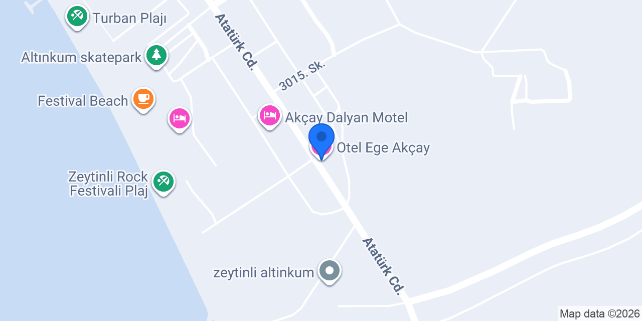 Otel Ege Akçay konumu