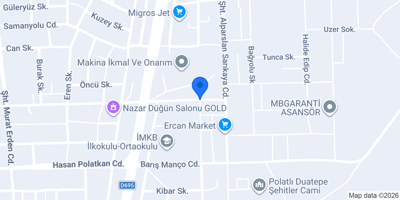 Topçu Gıda Pazarı konumu