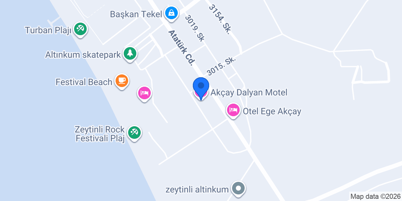 Akçay Dalyan Motel konumu