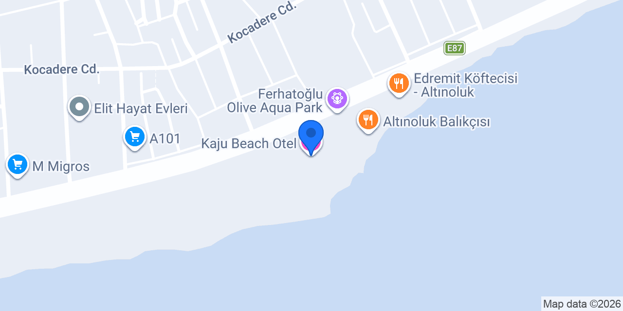 Kaju Beach Otel konumu