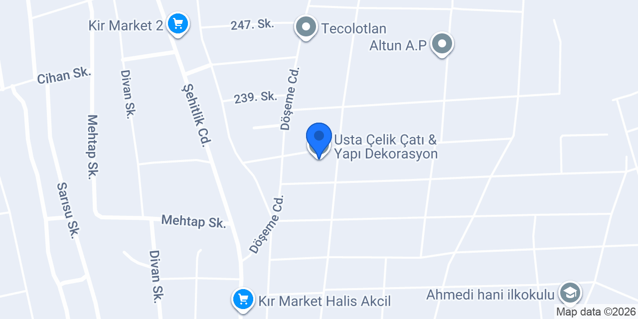 Usta Çelik Çatı & Yapı Dekorasyon konumu