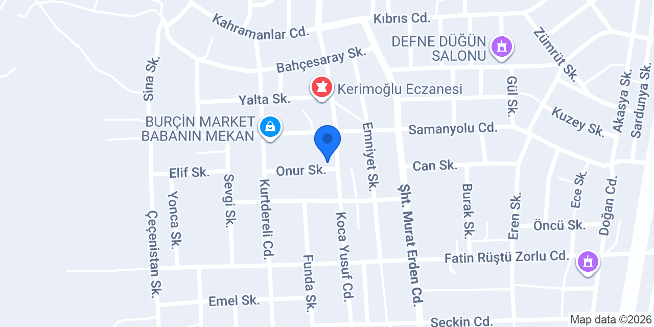 Şahinler Market konumu