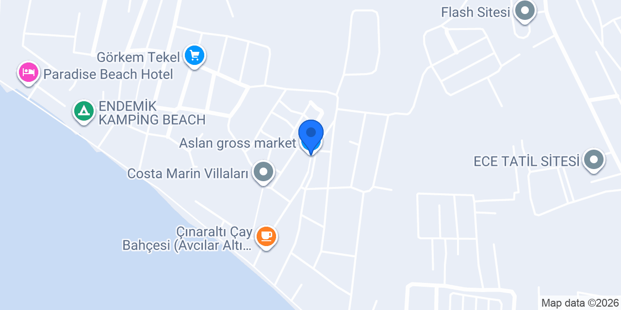 Aslan gross market konumu