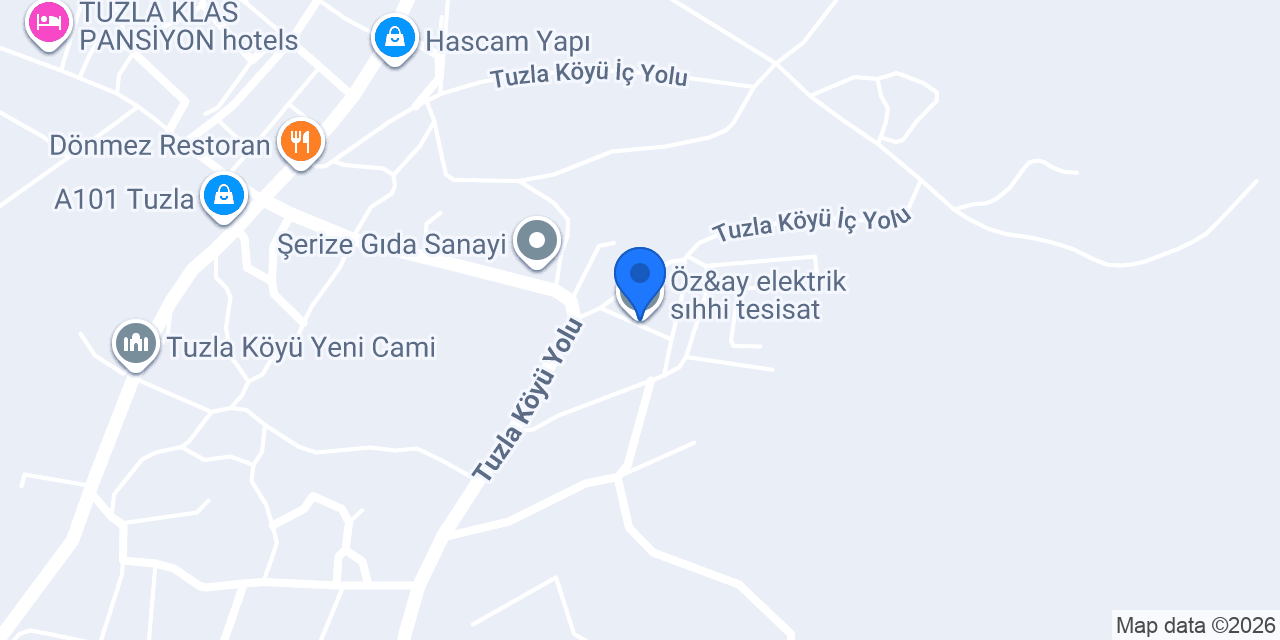 Öz&ay elektrik sıhhi tesisat konumu