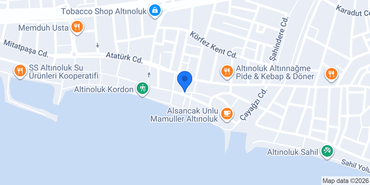 Çam Otel Altınoluk konumu
