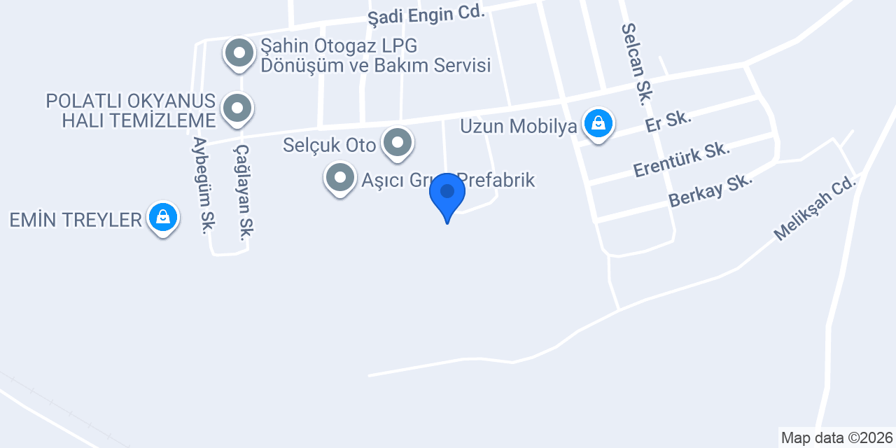 Özkan mobilya imalat konumu