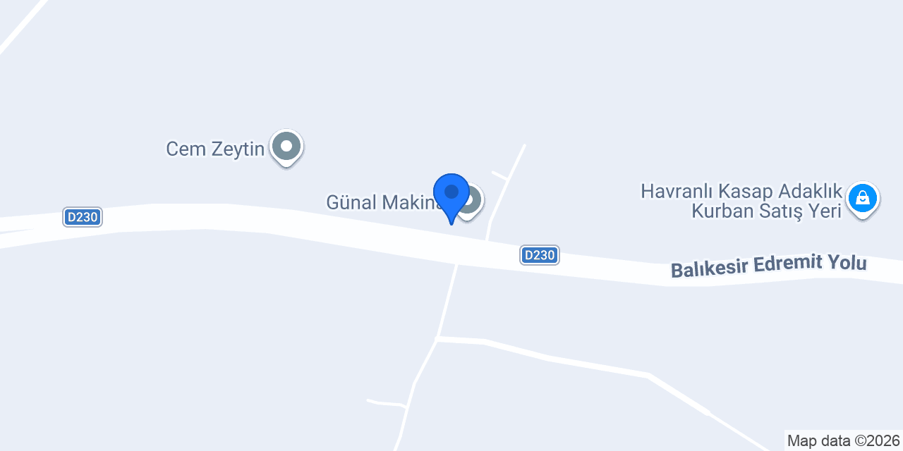 Günal Metal konumu
