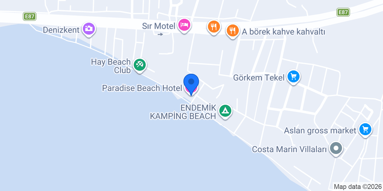 Paradise Beach Hotel konumu