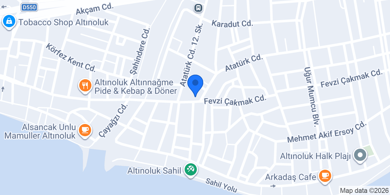 Cadde Pasta-Cafe Altınoluk konumu