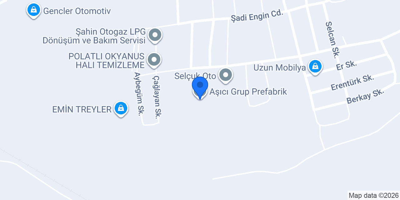Aşıcı Grup Prefabrik konumu