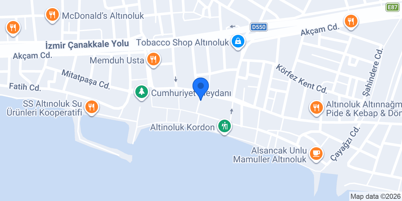 Ayvacık Et ve Et ürünleri konumu