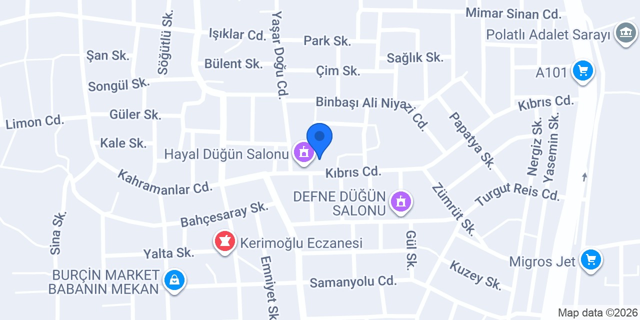 Mavi Bayan Kuaförü konumu