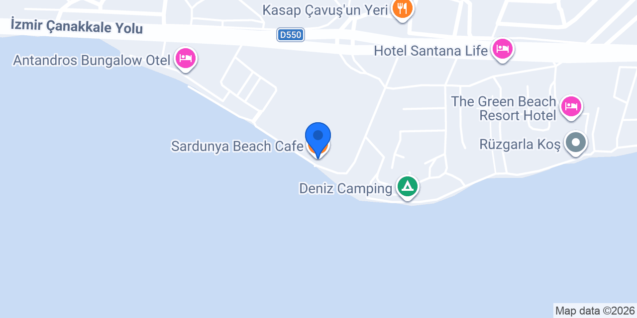 Sardunya Beach Cafe konumu