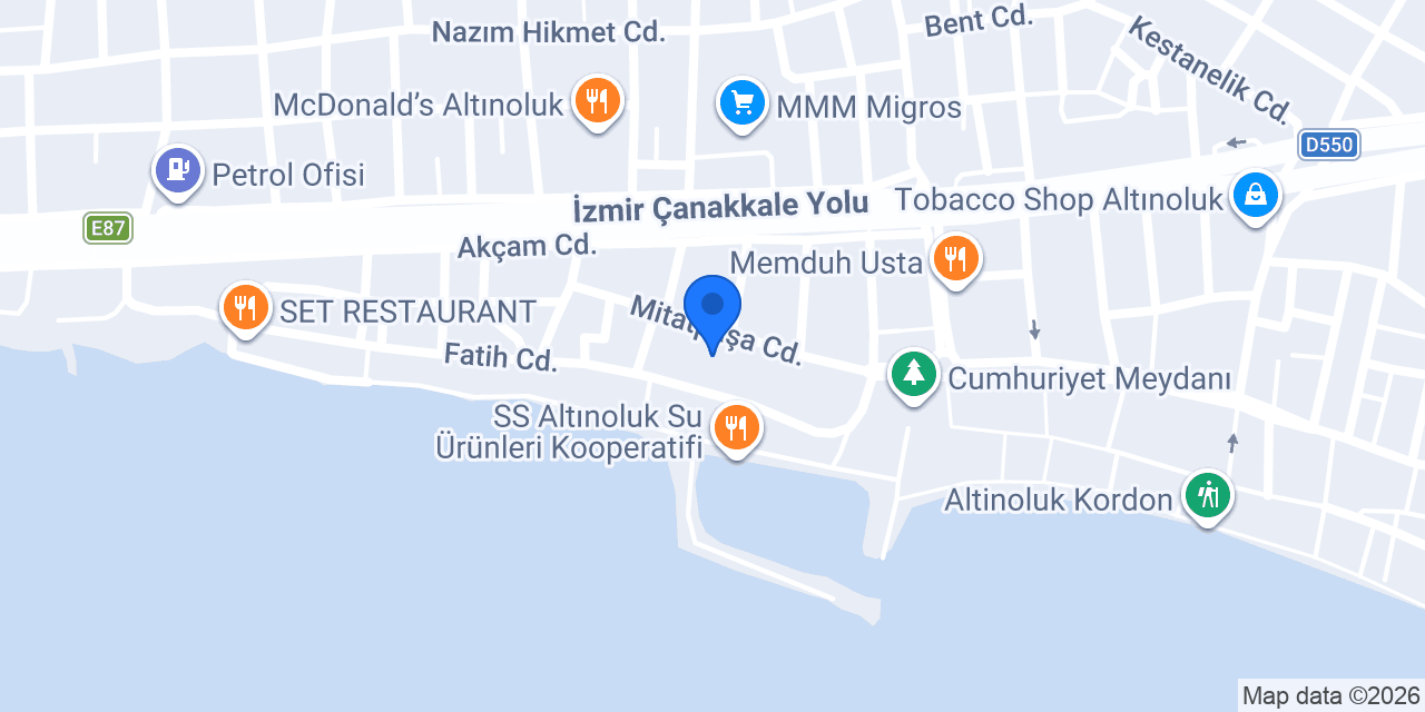 Bacahan Otel Altınoluk konumu