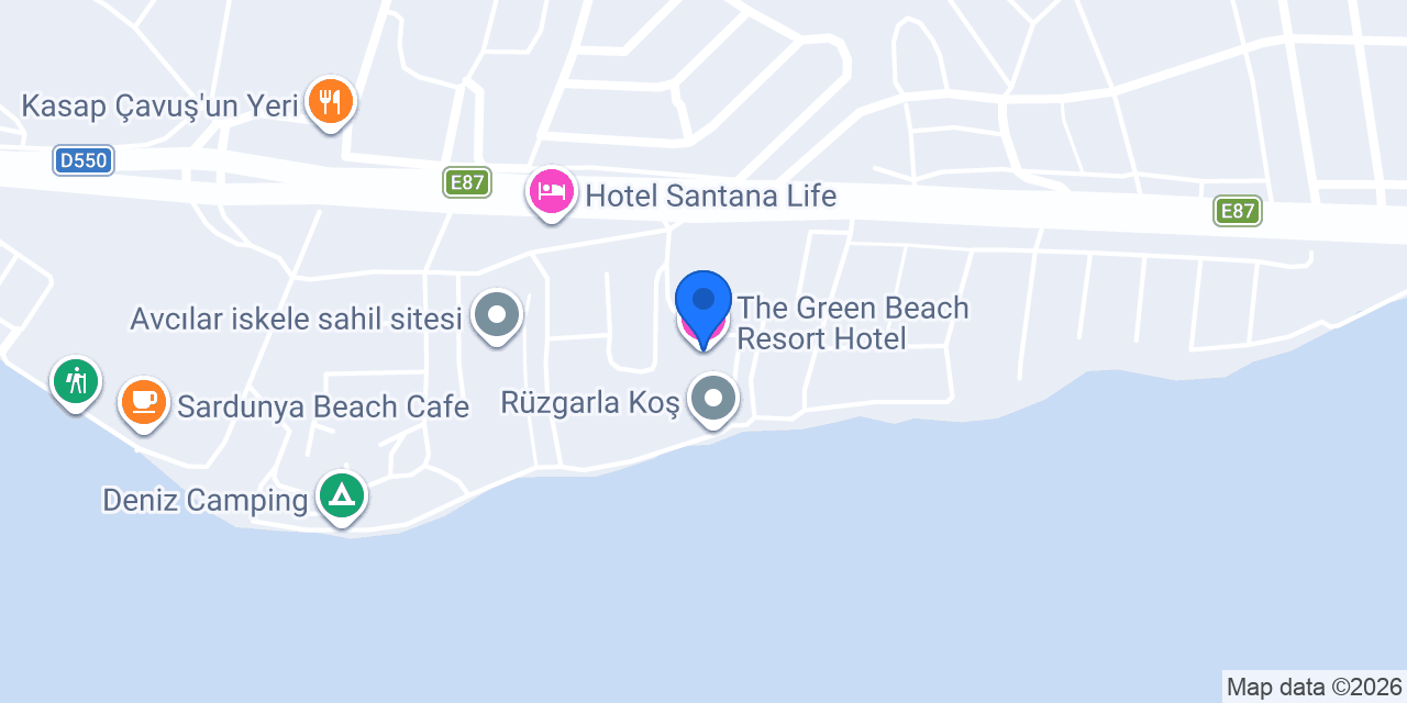 The Green Beach Resort Hotel konumu