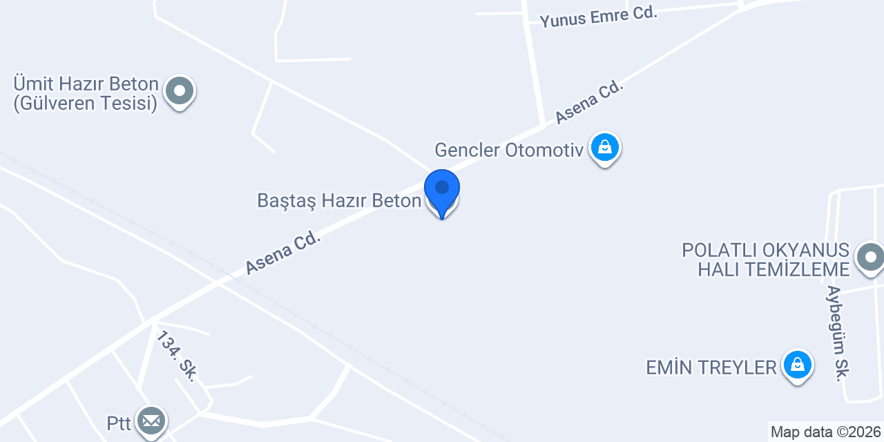 Baştaş Hazır Beton konumu