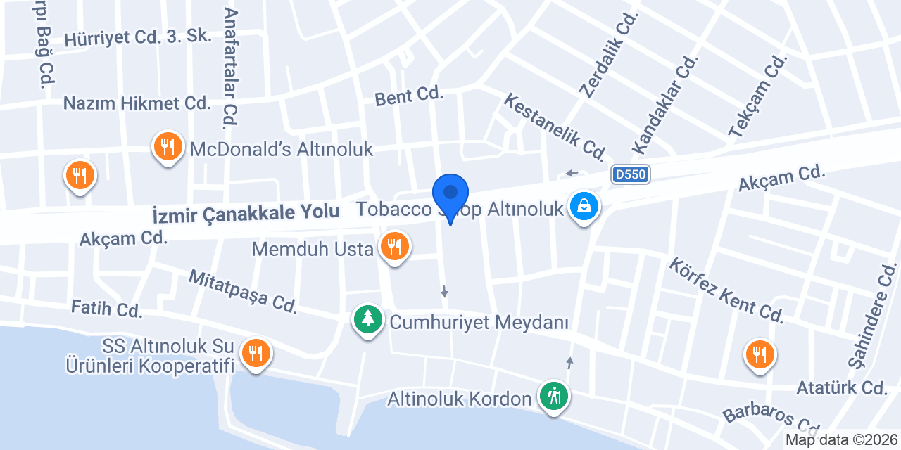 Aras Kargo Altınoluk Şubesi konumu