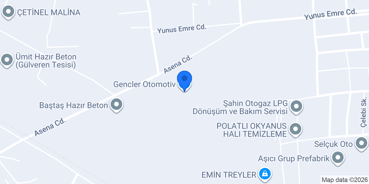 Gencler Otomotiv konumu
