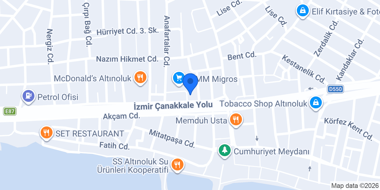 Garanti BBVA Altınoluk Şubesi konumu
