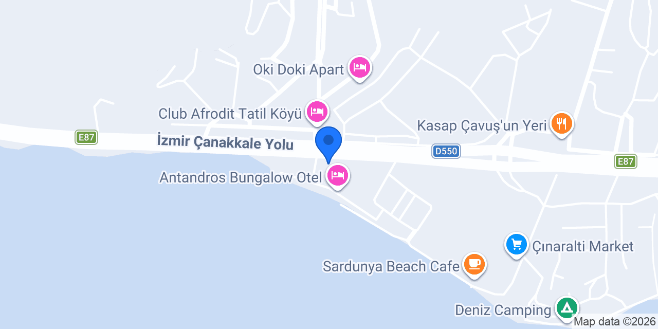 Antandros Camping Karavan konumu