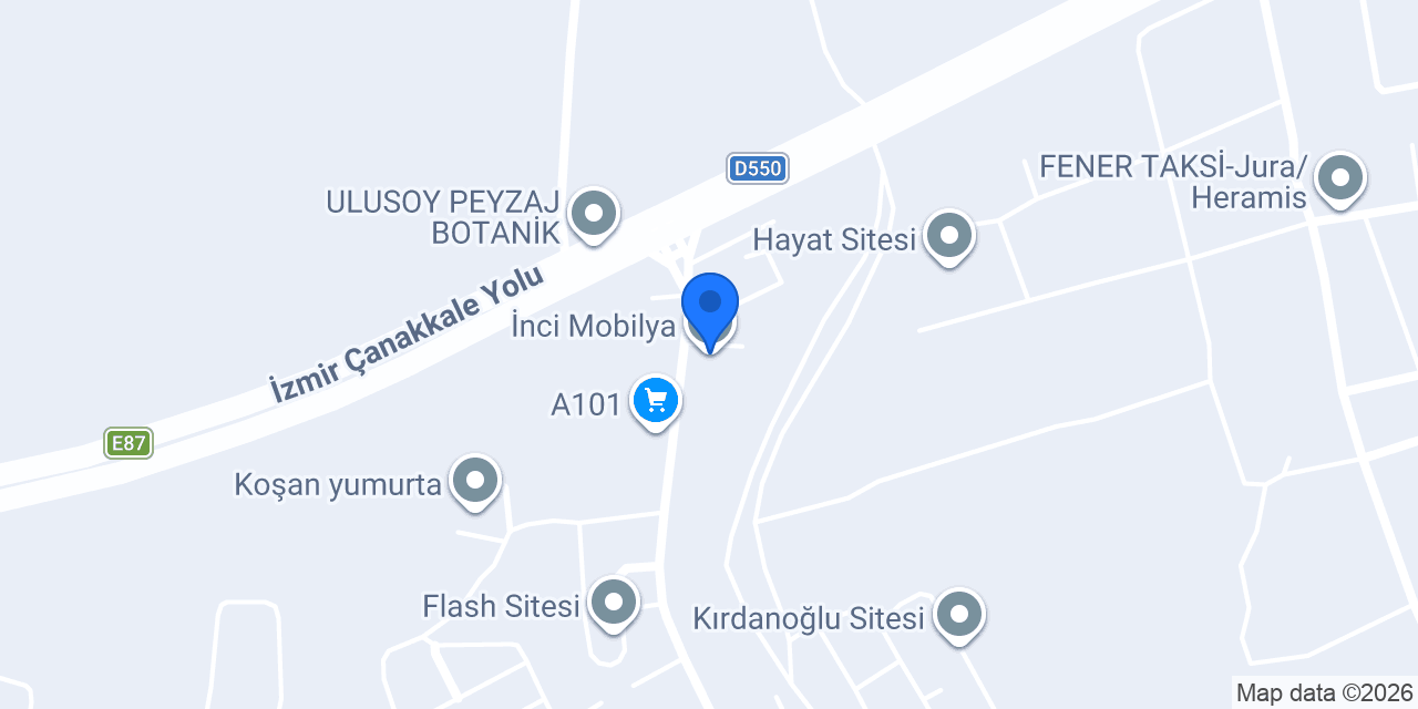 İnci Mobilya konumu