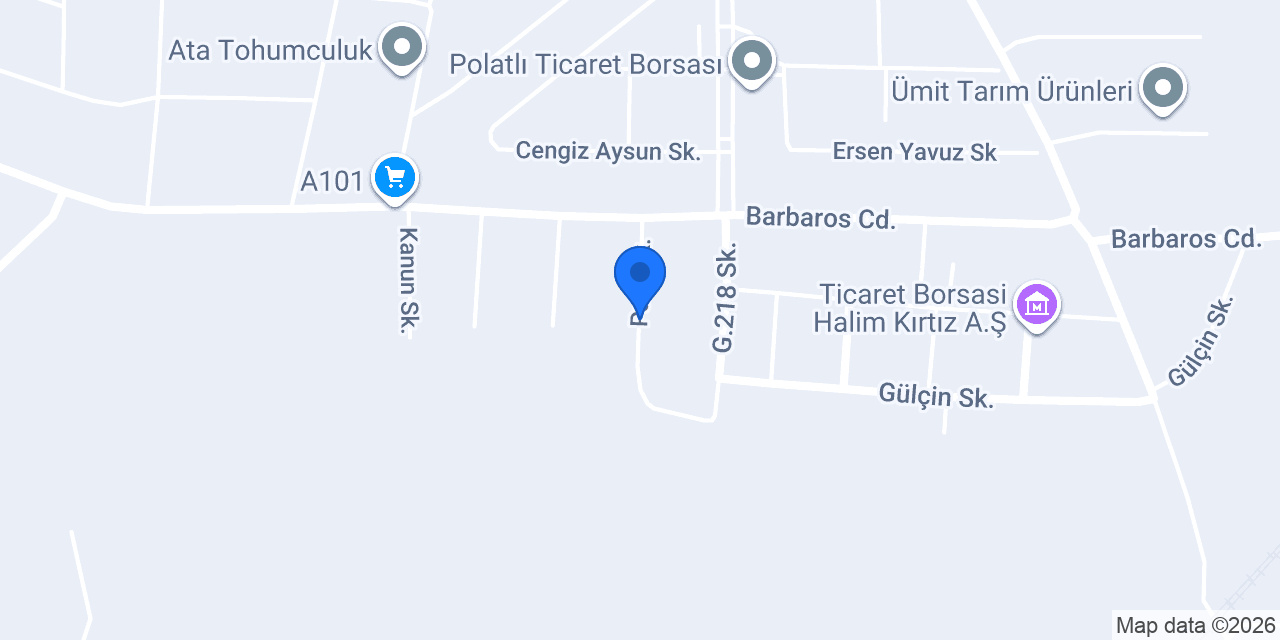 Özgür Tarım Ürünleri konumu