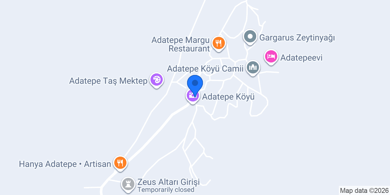 Adatepe Otel Kazdağları konumu