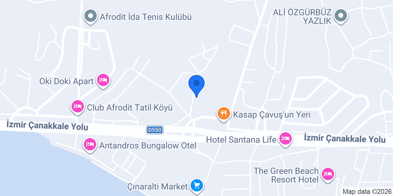 Çınarım Pansiyon konumu