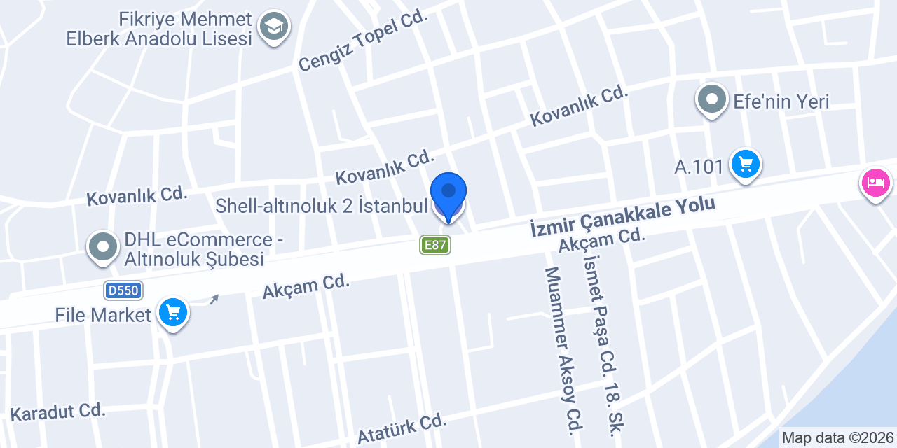 Shell-altınoluk 2 İstanbul konumu
