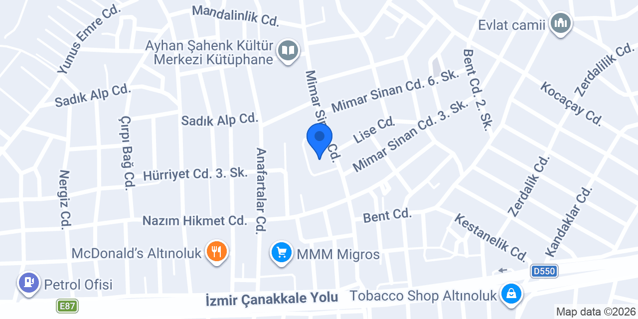 Kasap Sezai konumu