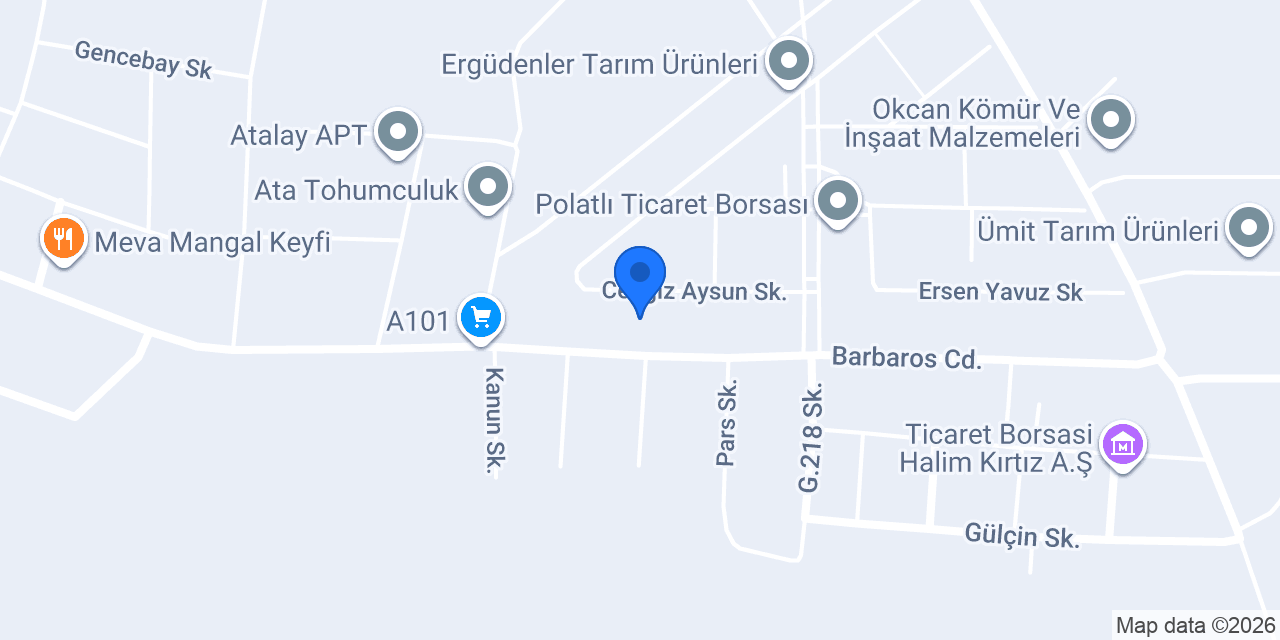 Emektar Tarım Ürünleri konumu