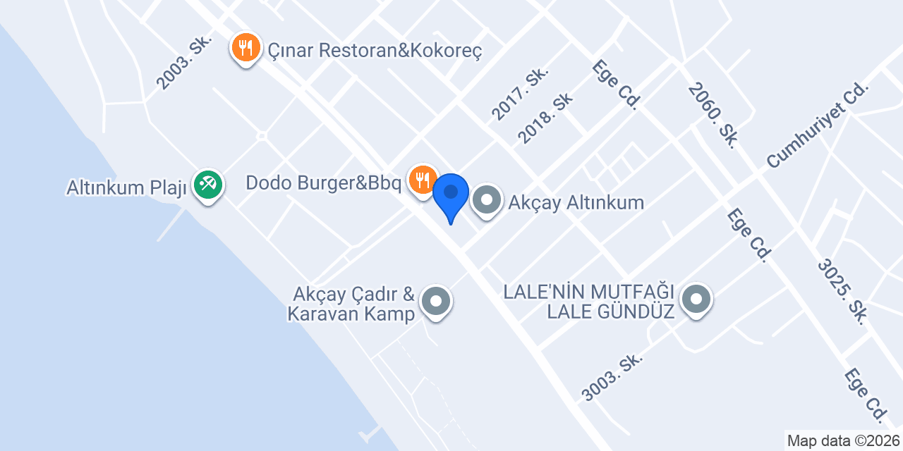 Roy Otel Akçay konumu