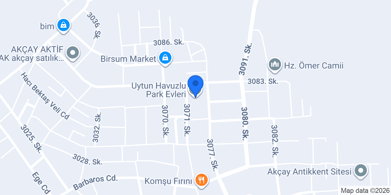 Uytun Havuzlu Park Evleri konumu