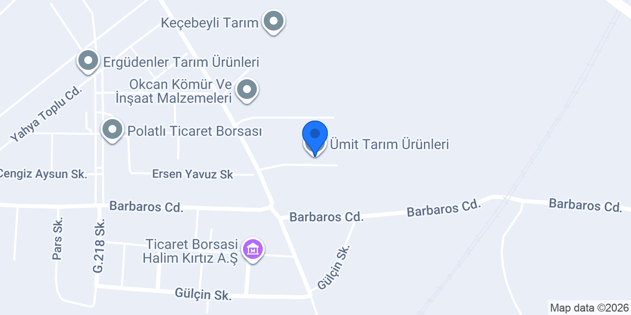 Ümit Tarım Ürünleri konumu