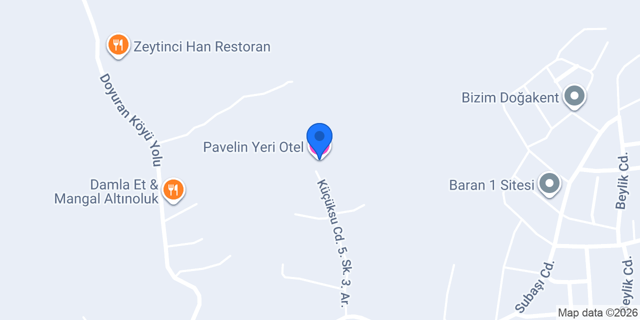 Pavelin Yeri Otel konumu