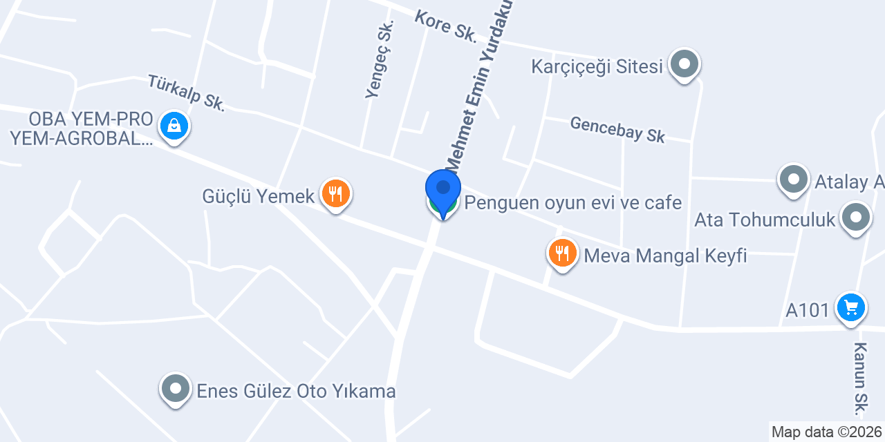 Penguen oyun evi ve cafe konumu