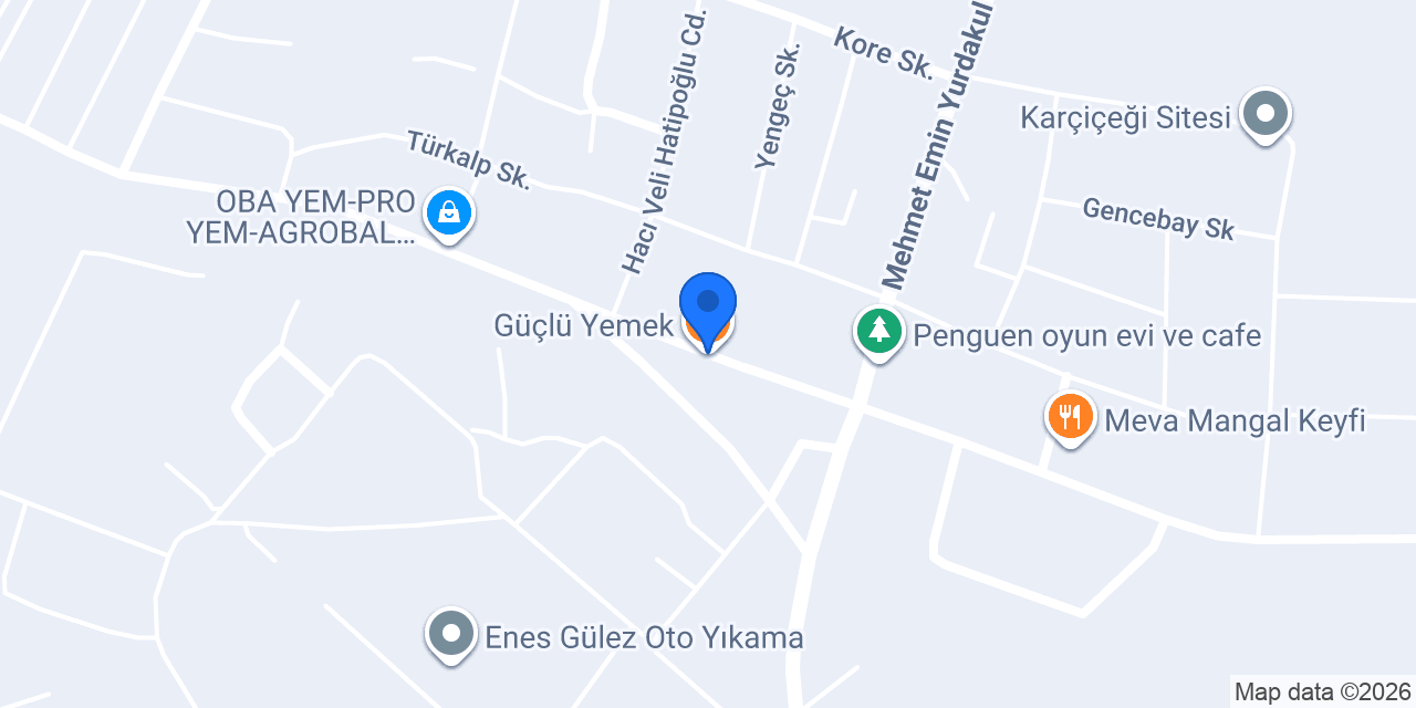Güçlü Yemek konumu