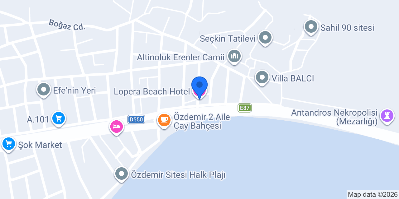 Lopera Beach Hotel konumu