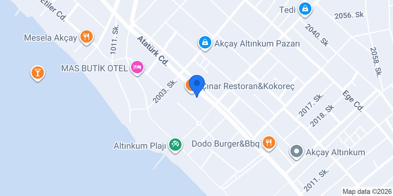 Çınar Restoran&Kokoreç konumu