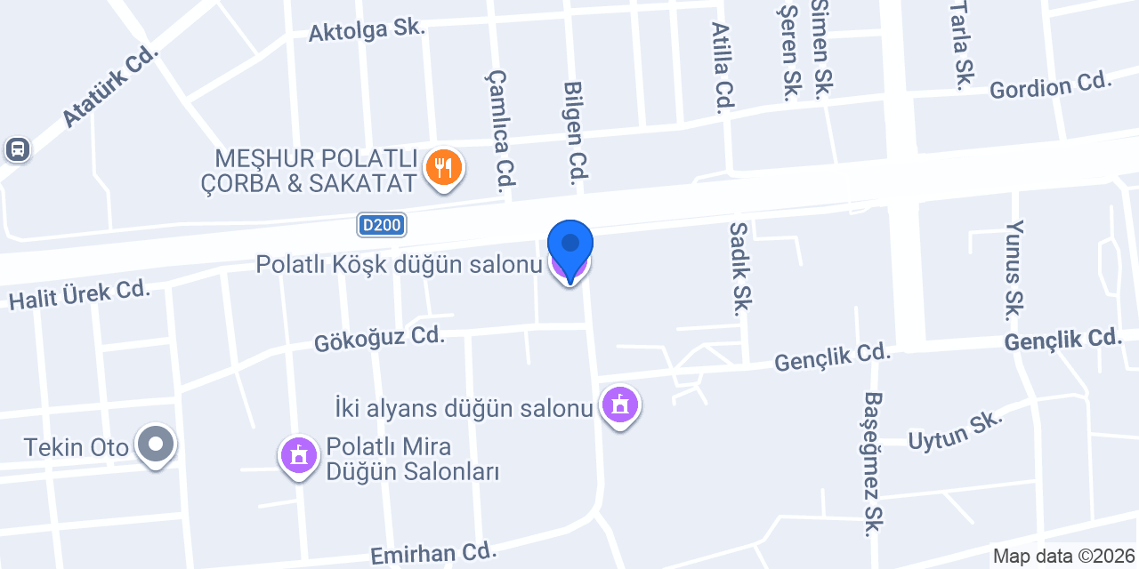 Şölen düğün salonu konumu