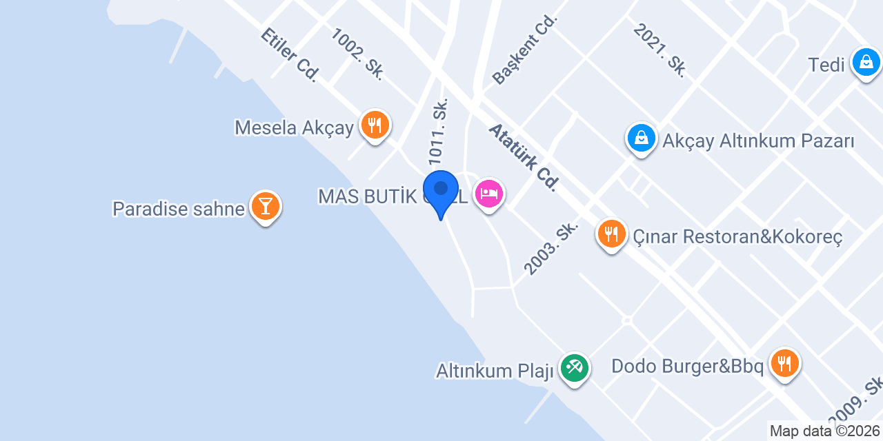 Kutlugün Sahil Restoran konumu